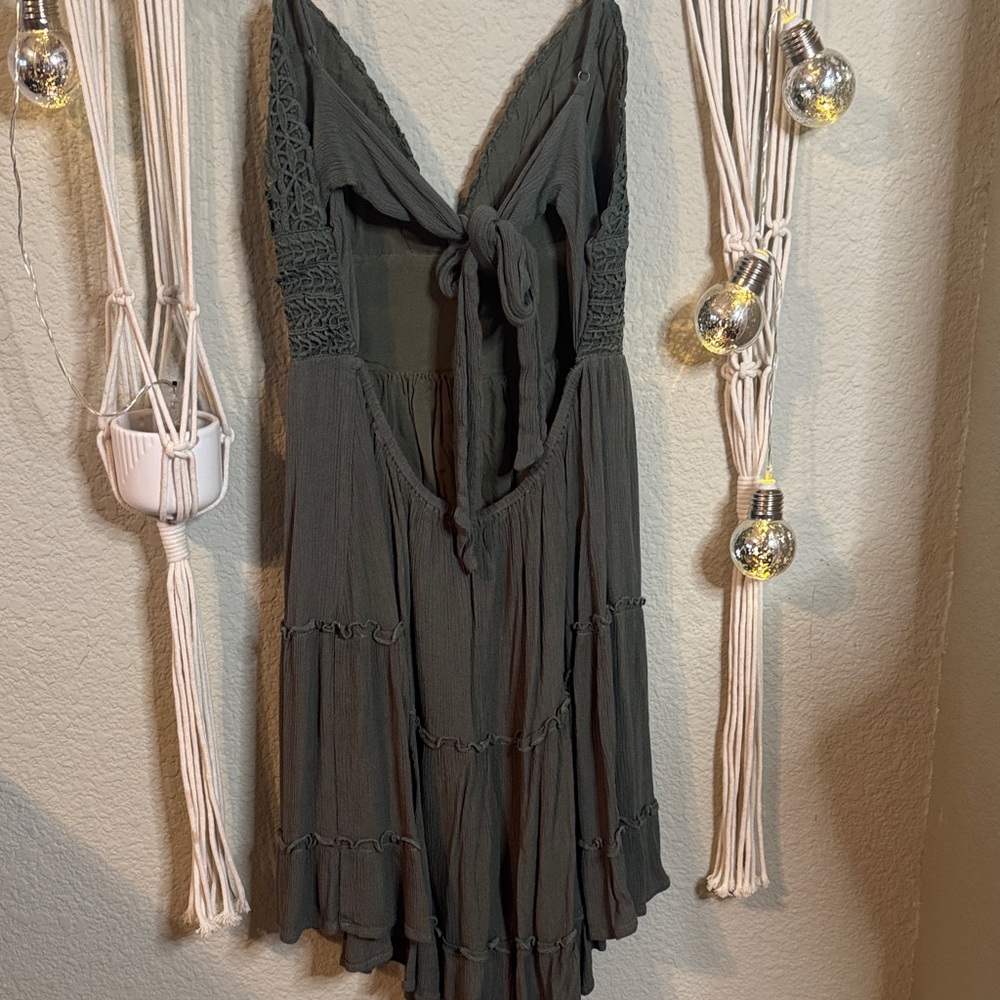 ILLA ILLA Forest Green Crochet Mini Dress - Picture 3 of 5